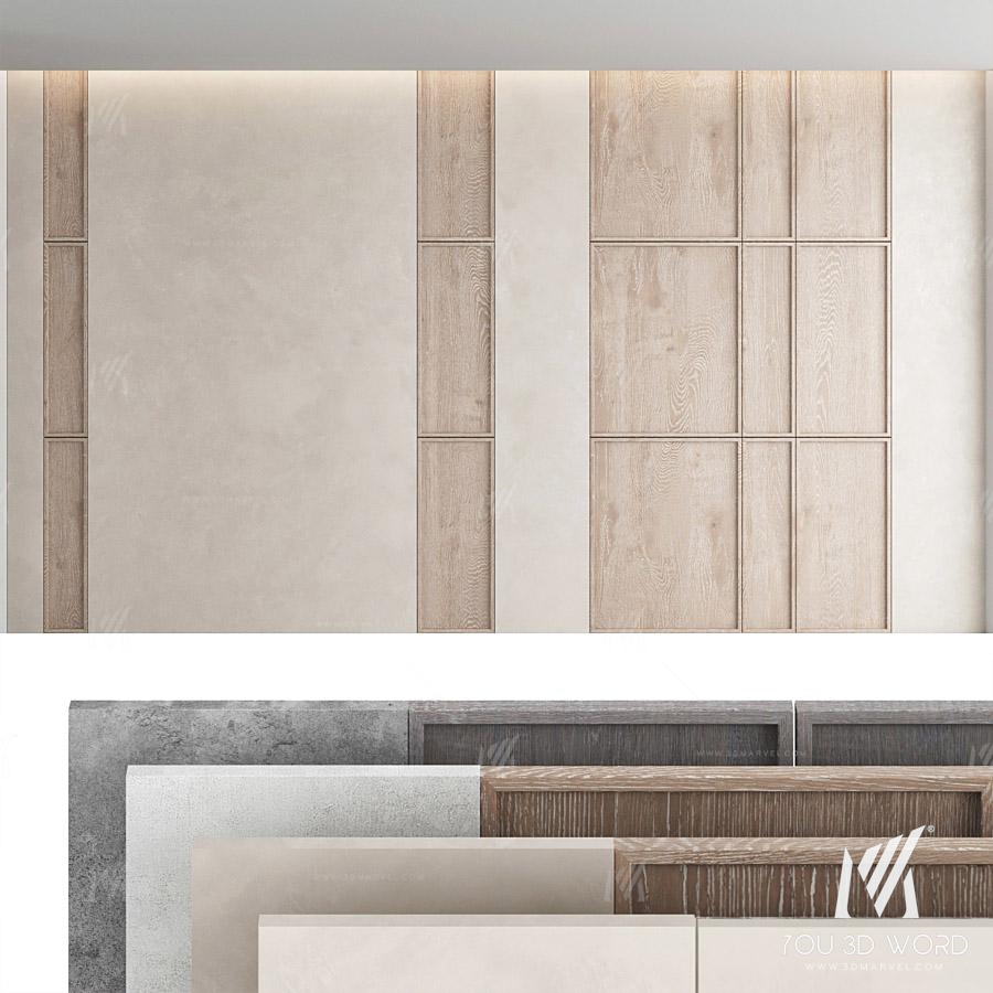 Decorative wall panel set 46